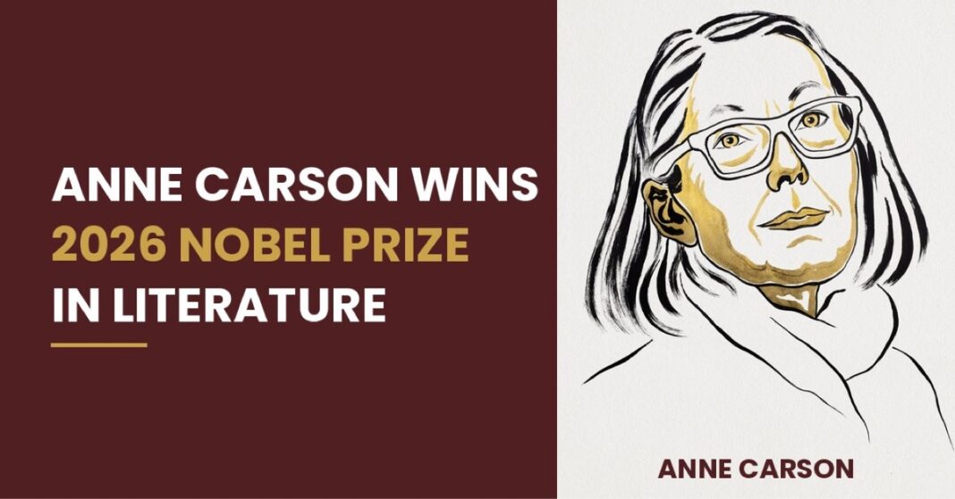 Portrait of Anne Carson, winner of the 2026 Nobel Prize in Literature