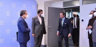 Iranian Foreign Minister Abbas Araqchi at an IAEA event