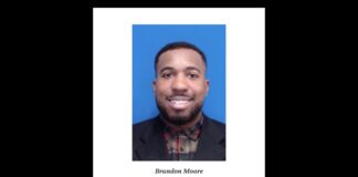 Portrait of Brandon Moore, the Fairfax County officer facing domestic assault charges in McLean