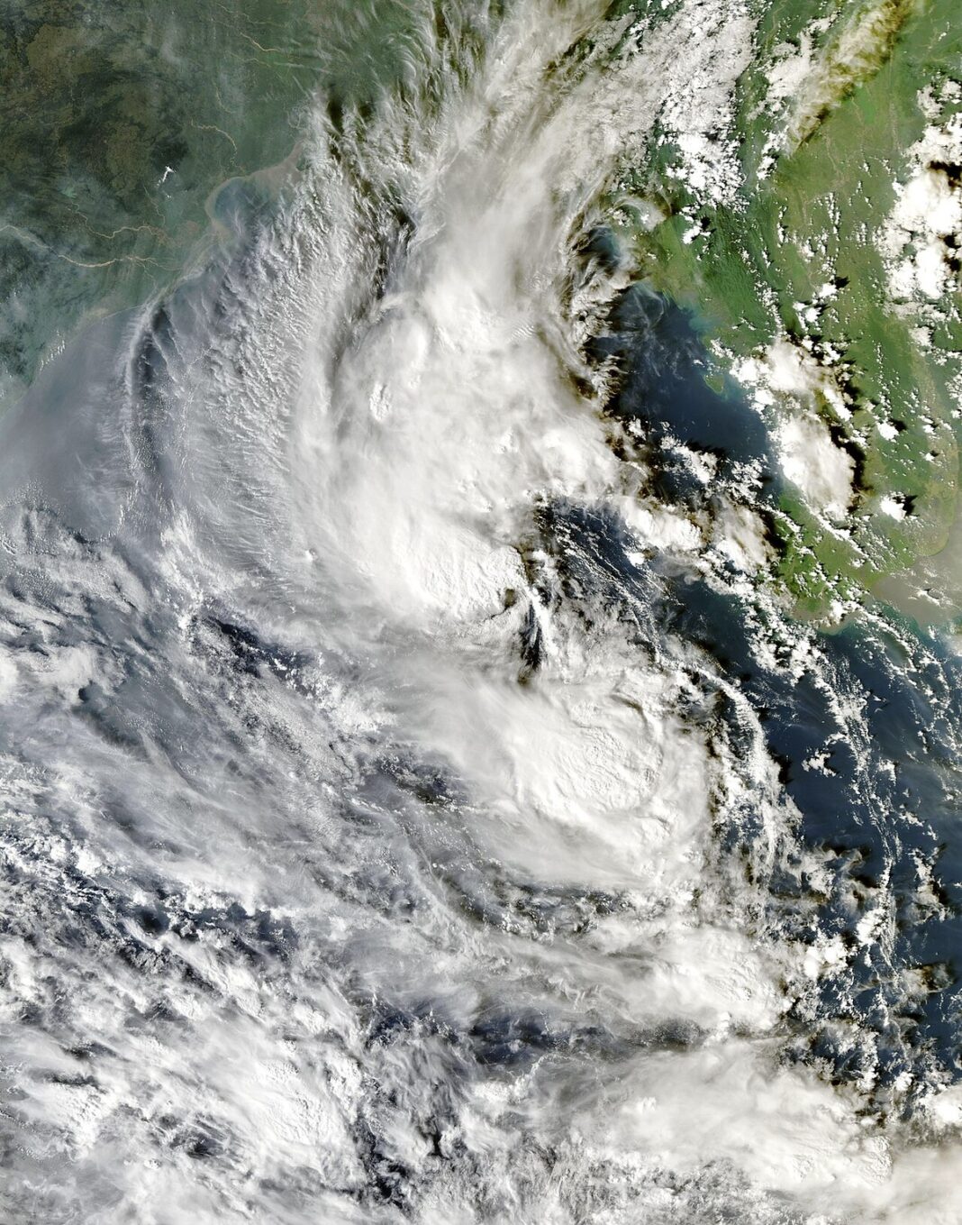 Satellite view of Cyclone Arnab over the Bay of Bengal on Oct. 25, 2026