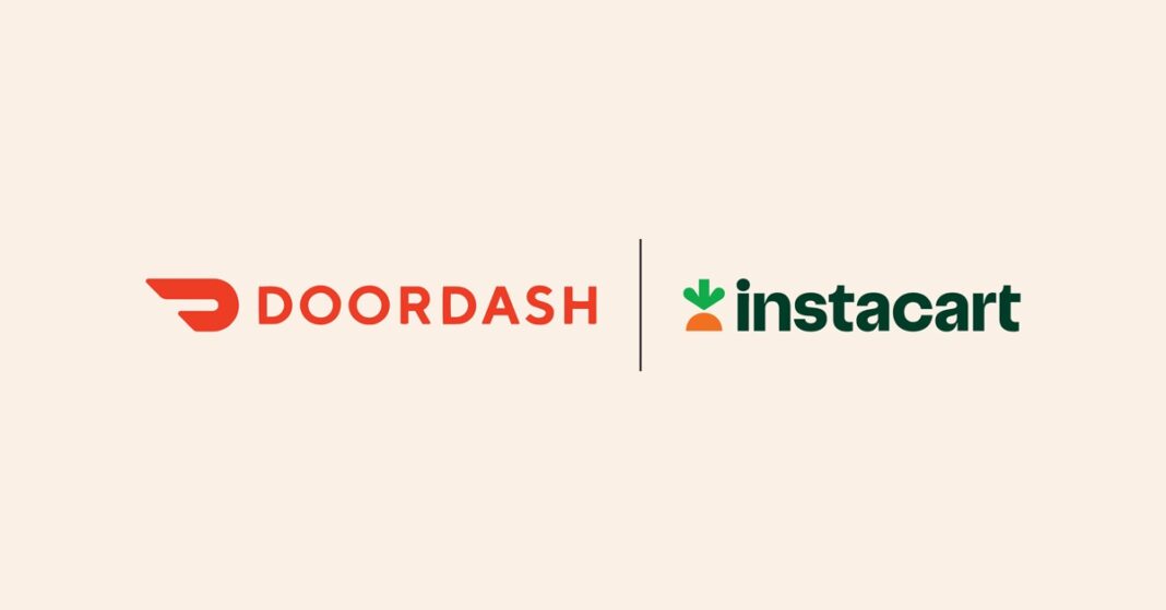 DoorDash and Instacart logos