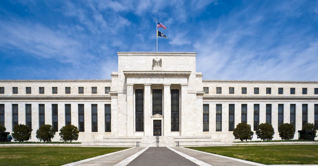 File photo of the Federal Reserve’s Eccles Building in Washington, accompanying coverage of the decision: Fed holds rates steady.
