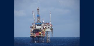 Offshore drilling platform at sea - file photo