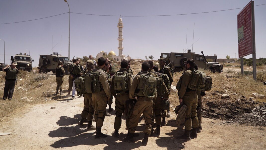 File photo: IDF soldiers in Yatta, in the Hebron area of the West Bank