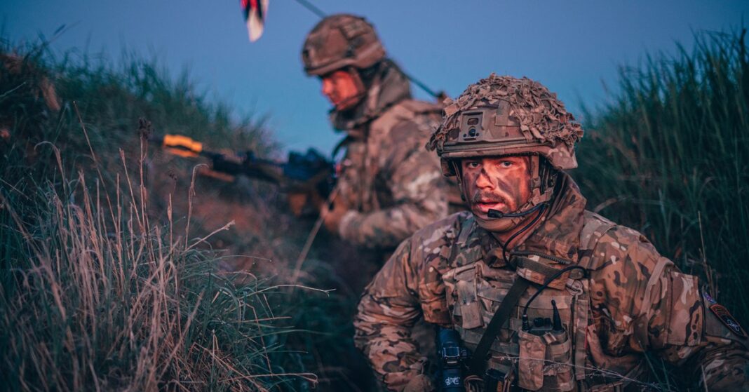 Warsaw Defence Plan: a British soldier takes part in a NATO reconnaissance exercise in Bemowo Piskie, Poland (file photo)
