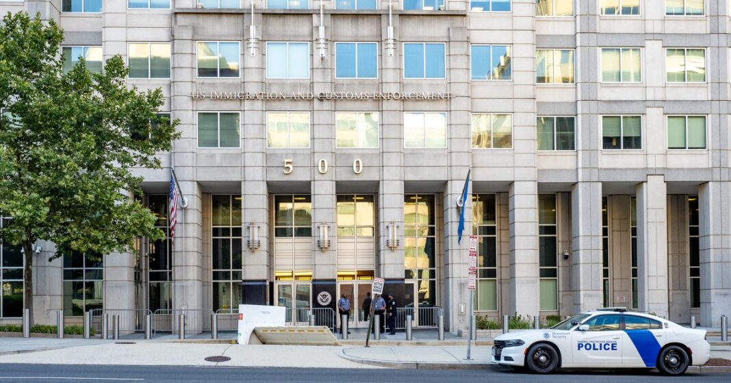 U.S. Immigration and Customs Enforcement headquarters building in Washington, D.C., for the ICE detained US citizen story