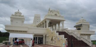 The Sri Venkateswara Swami Temple of Greater Chicago in Aurora, Illinois