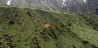 A helicopter carrying pilgrims over the Himalayas in Uttarakhand, in a file photo related to the Badrinath helicopter crash near Joshimath