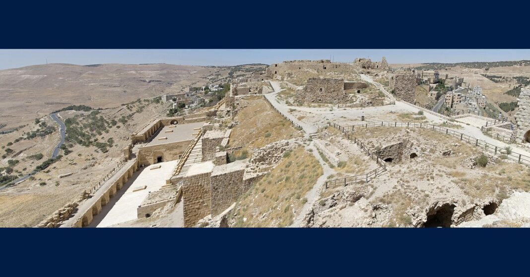 Karak Castle and the town of Karak, Jordan, in a file photo