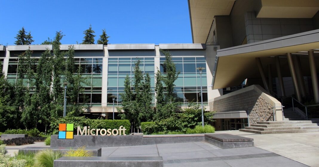 Microsoft headquarters in Redmond accompanying Microsoft earnings coverage.