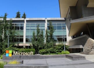Microsoft headquarters in Redmond accompanying Microsoft earnings coverage.