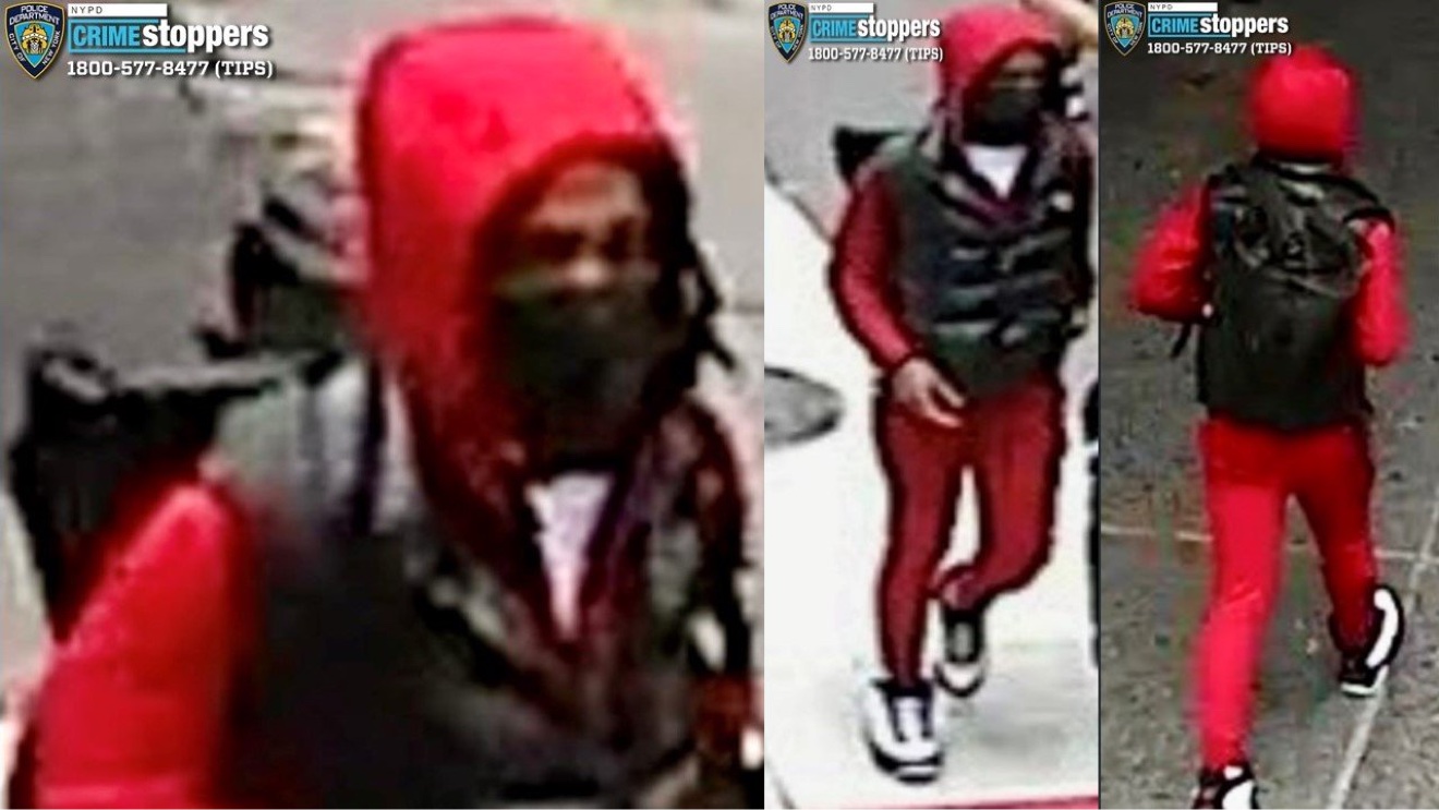 Surveillance photos released by the NYPD of the man wanted in the fatal Midtown subway shooting