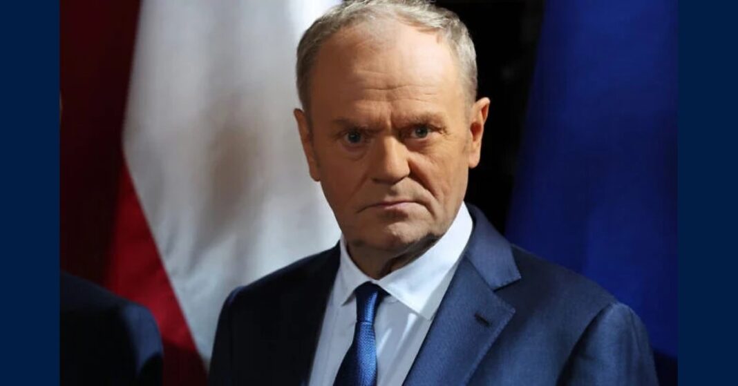 Polish Prime Minister Donald Tusk at the signing of Poland-France agreements in Gdansk, Poland