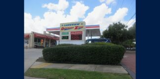 Gas station price sign in New Orleans showing unleaded gasoline at $3.86 a gallon