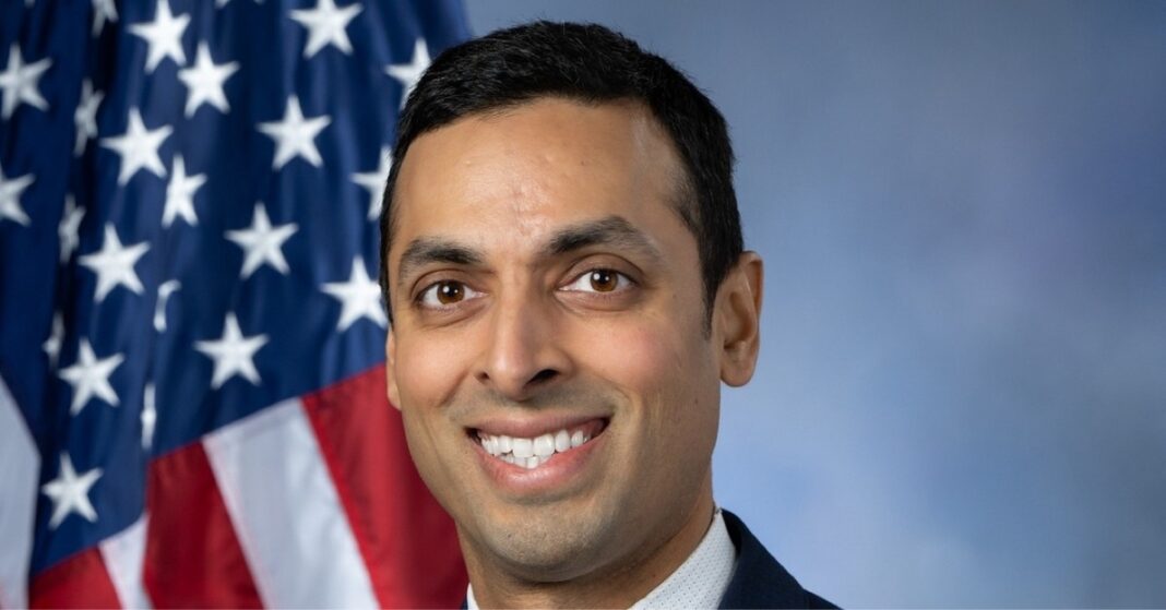 Official portrait of Rep. Suhas Subramanyam accompanying coverage of the Leesburg office evacuation.