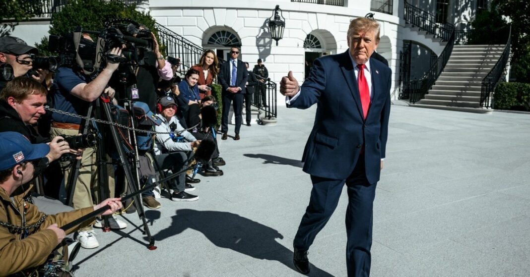 President Donald Trump, whose Trump approval rating fell to 39% in the October Harvard CAPS/Harris Poll.