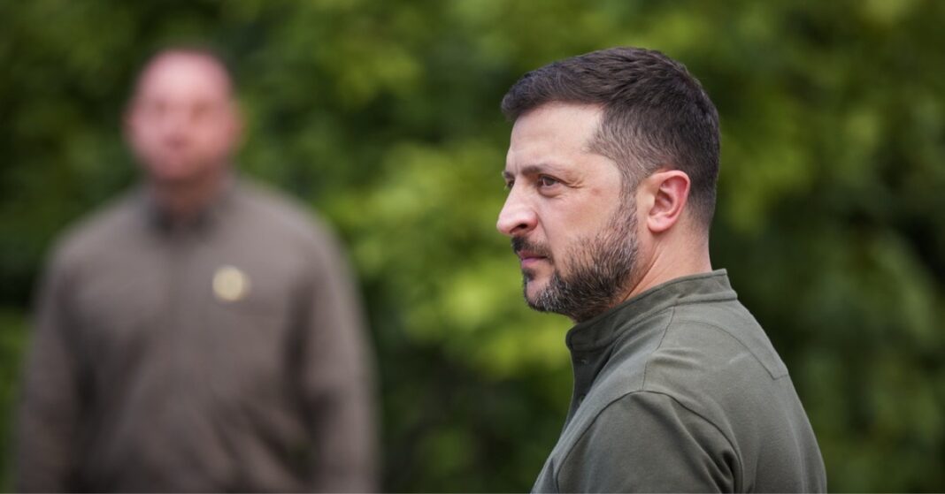 Ukrainian President Volodymyr Zelenskyy at an Air Force event in August 2025.