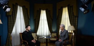 Zelenskyy air defense warning interview with journalist Alla Mazur for TSN Week on 1+1